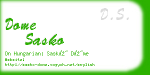 dome sasko business card